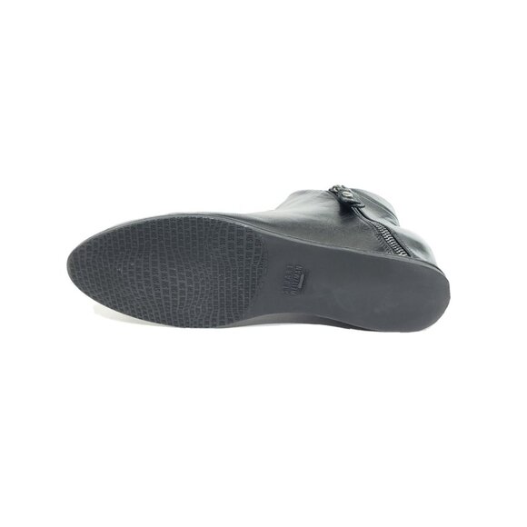 Stuart Weitzman Lowkey Hidden Wedge Ankle Boots Black Leather Side Zip Size 6.5 - Picture 10 of 10